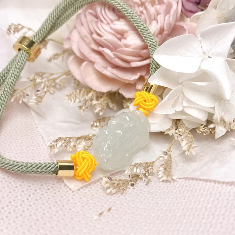 【招財神獸】冰種翡翠貔貅編織手鍊|天然緬甸玉翡翠A貨| 送禮