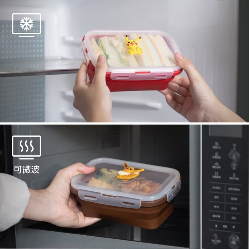 Bone 蹦克 / 寶可夢系列矽膠摺疊保鮮盒 與寶可夢一起享受用餐時!