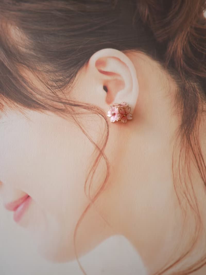 河津桜　ピアス・イヤリング