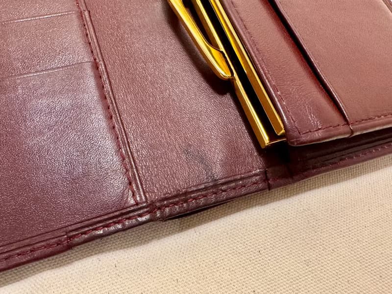 含盒含保卡含擦拭布古董Cartier卡地亞口金中夾