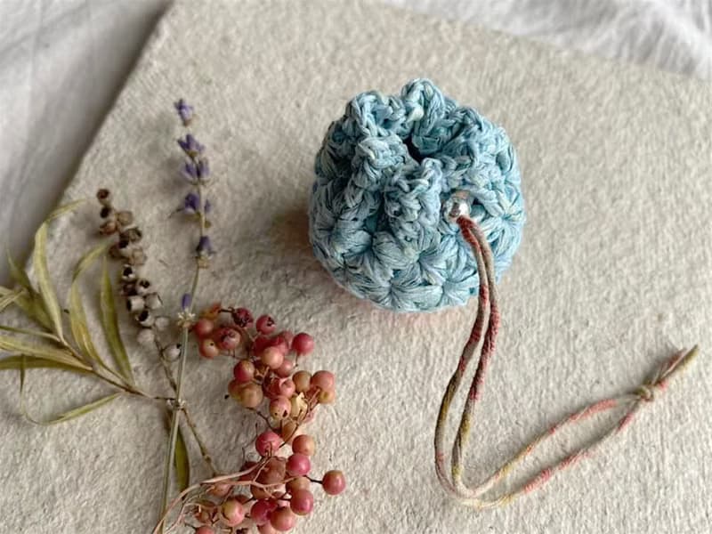 Knitting 生命之花束口御守 - 我中有你 稍高款