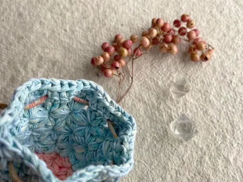 Knitting 生命之花束口御守 - 我中有你 稍高款