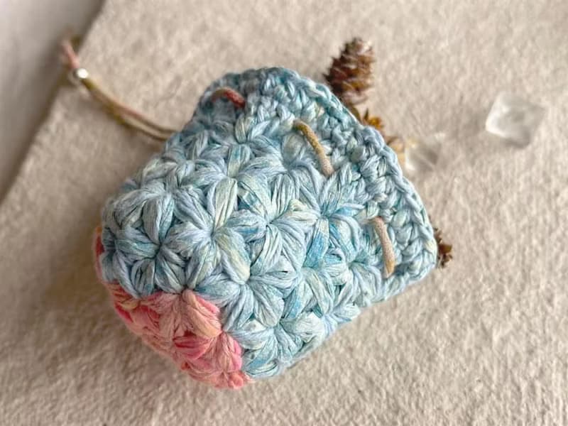 Knitting 生命之花束口御守 - 我中有你 稍高款