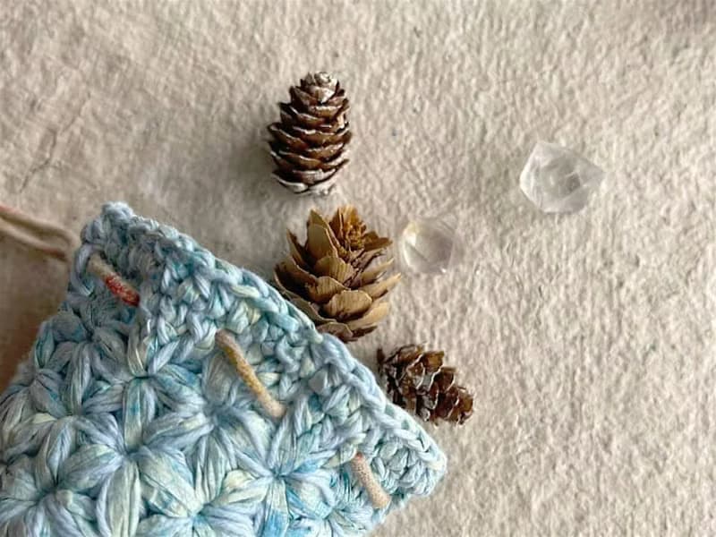 Knitting 生命之花束口御守 - 我中有你 稍高款