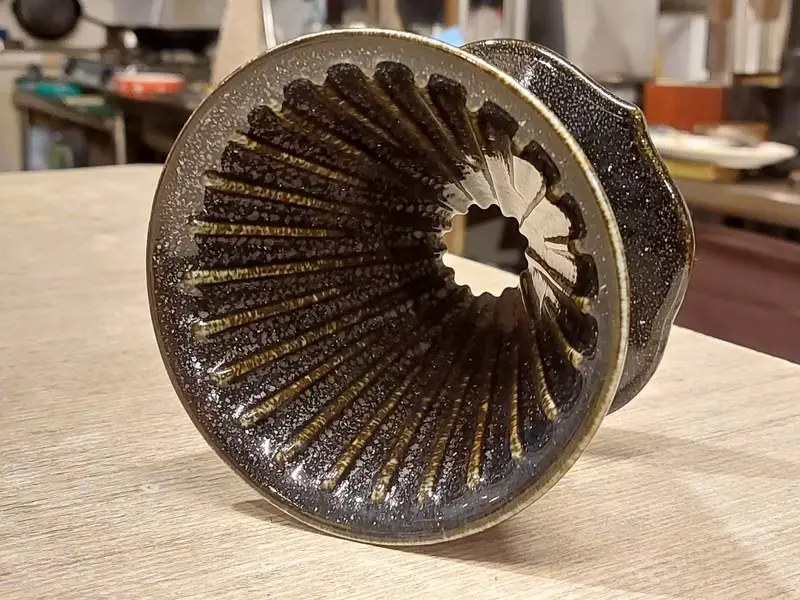 【送禮好物】試釉版 50度角 自然釉咖啡濾杯 鶯歌燒 台灣綠工藝