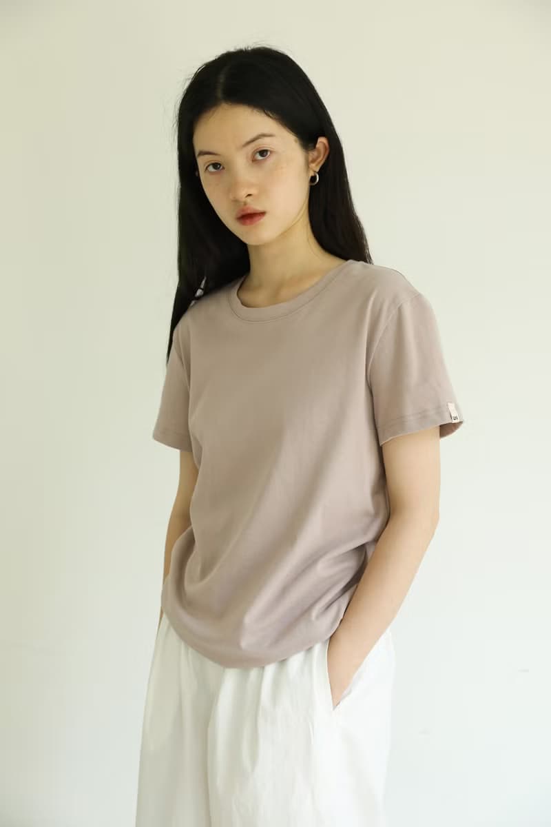 3rd 經典有機棉麻小logo tee簡約圓領套頭設計感短袖t恤女夏
