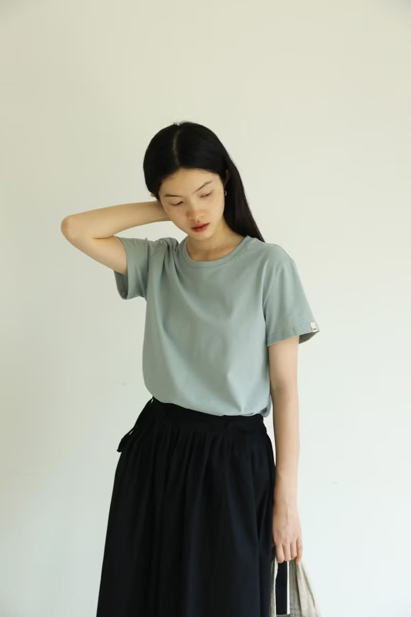 3rd 經典有機棉麻小logo tee簡約圓領套頭設計感短袖t恤女夏