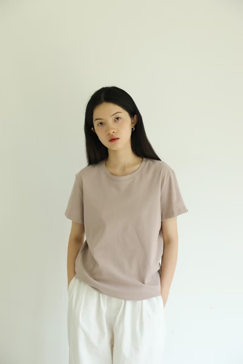 3rd 經典有機棉麻小logo tee簡約圓領套頭設計感短袖t恤女夏