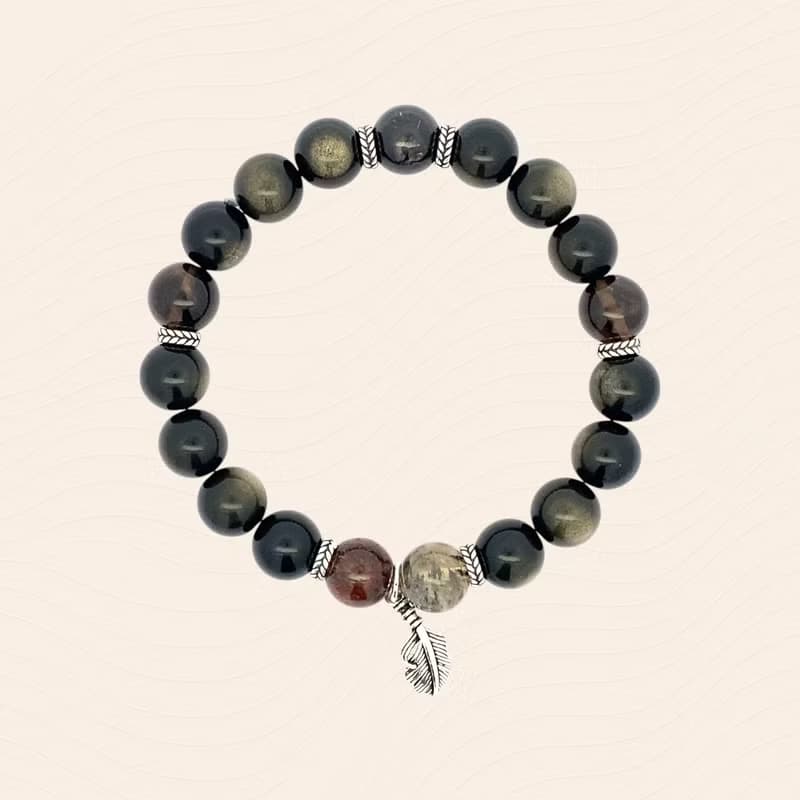 【埃及金運】天然帝王青金 巴西紫晶手鍊 | 晶石共鳴  平衡心靈