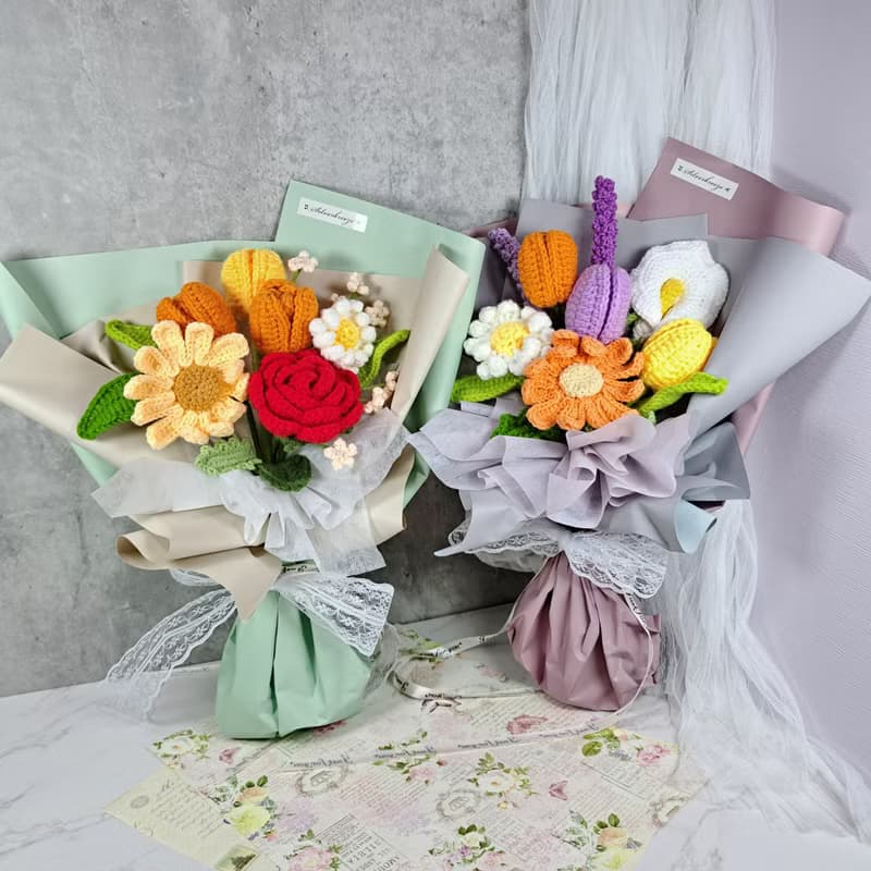 鉤織花束  生日禮物 花束 畢業 情人節 求婚花束 母親節 CRFB009