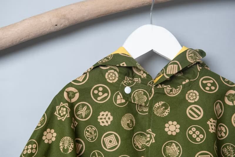 雙面防潑水斗篷-訂製 和風12vs黃色防水