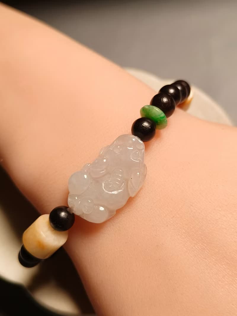 -轉念成福- 天然緬甸翡翠貔貅 本命年手鍊 招財守護 心念守玉 05