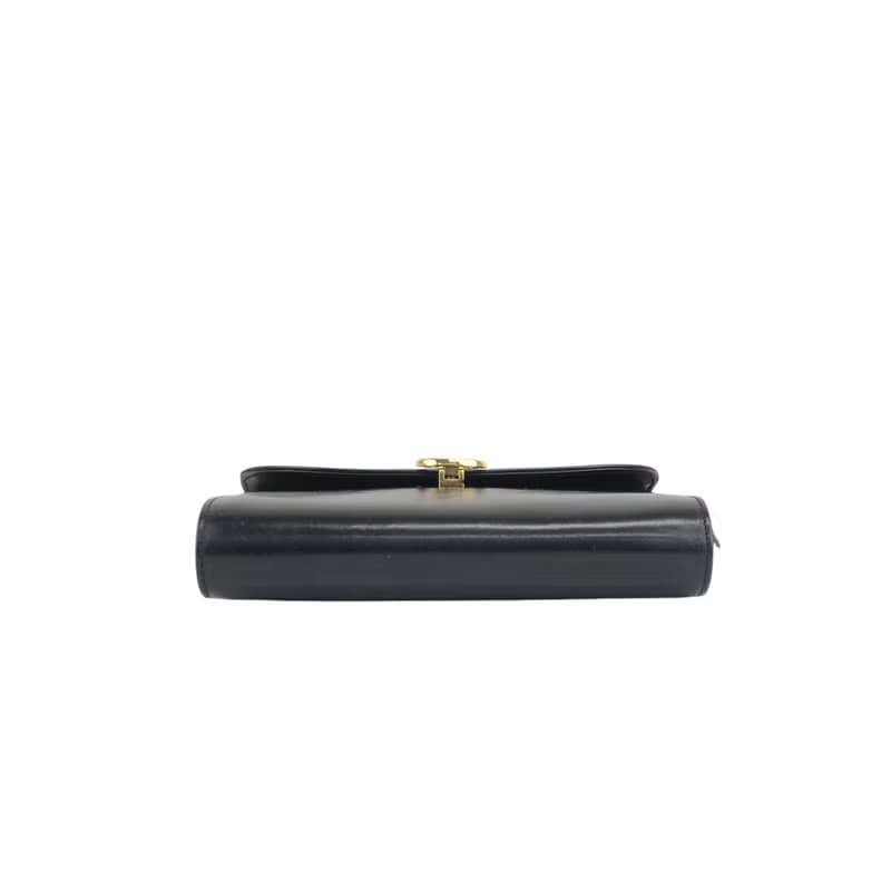 【 日本直送　名牌中古包 】CELINE セリーヌ ショルダーバッグ ブラック ブラゾン レザー vintage ヴィンテージ オールド zfryrd