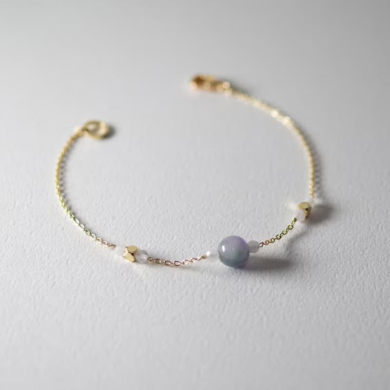 【Veverka】勾勒 - 水晶手鍊 漸層水晶 青金石 藍月光