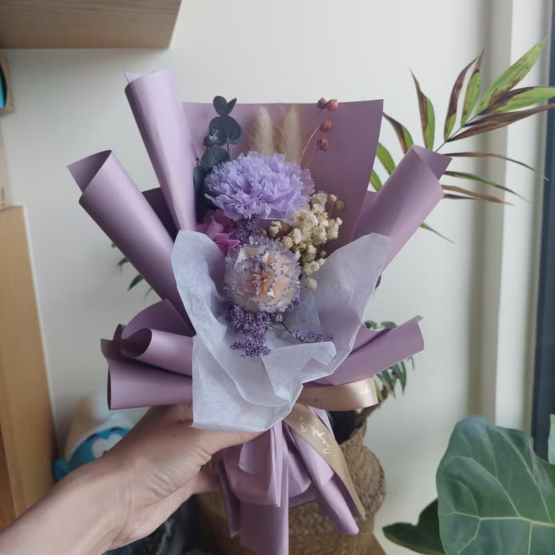 one & only不凋康乃馨花束 韓式康乃馨永生花束  母親節禮物