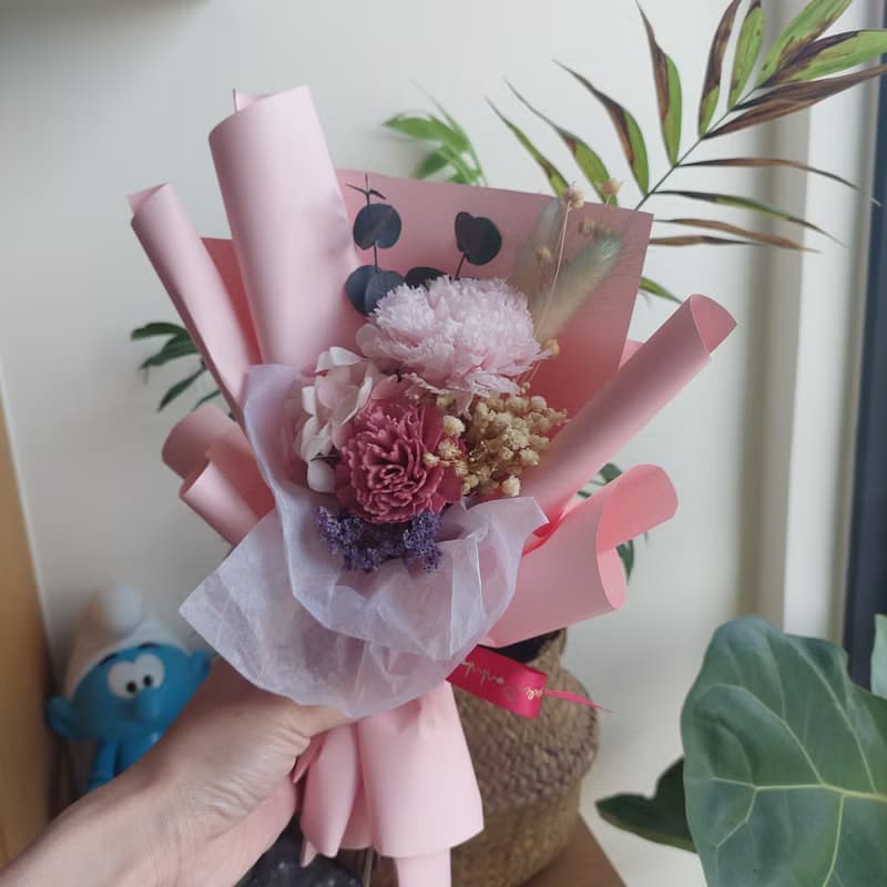 one & only不凋康乃馨花束 韓式康乃馨永生花束  母親節禮物