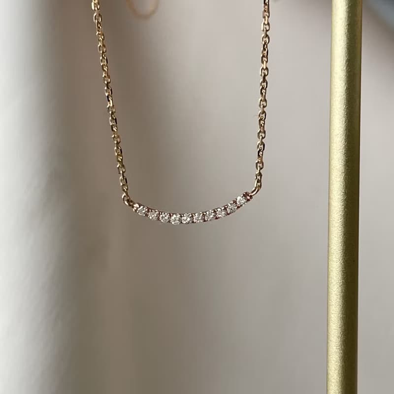簡約微笑鑽石項鍊