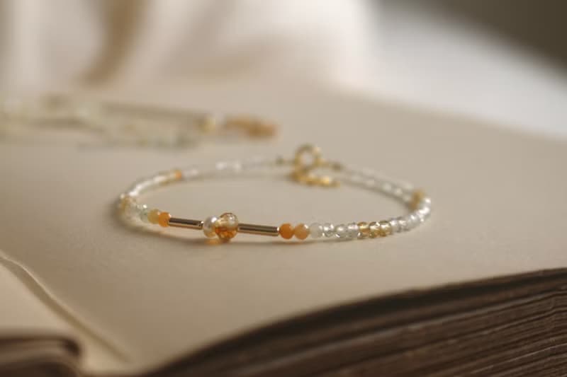 手鍊 黃水晶 瑪瑙 珍珠 - 轉變 -