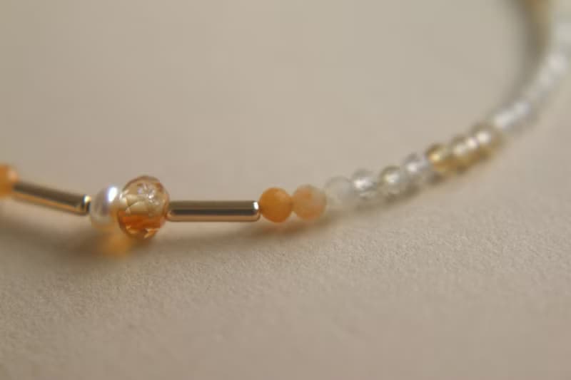 手鍊 黃水晶 瑪瑙 珍珠 - 轉變 -