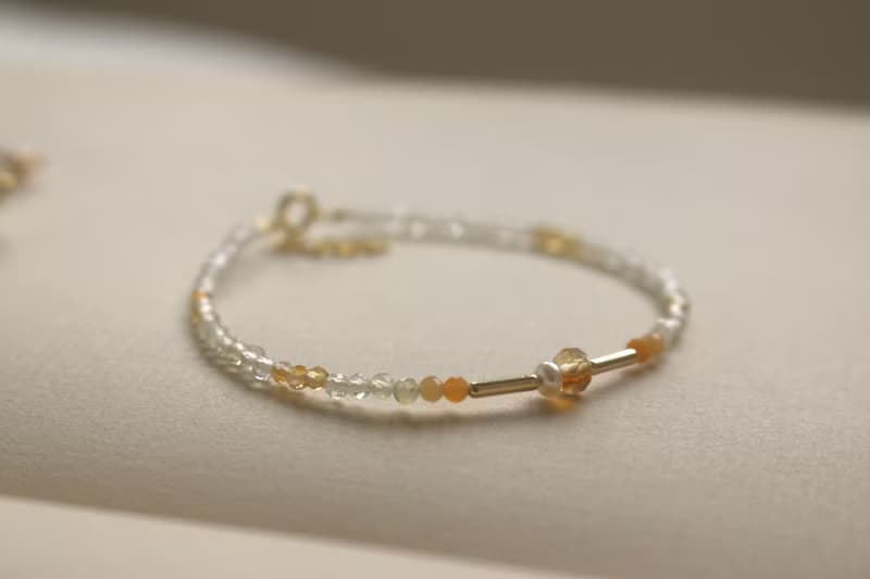 手鍊 黃水晶 瑪瑙 珍珠 - 轉變 -