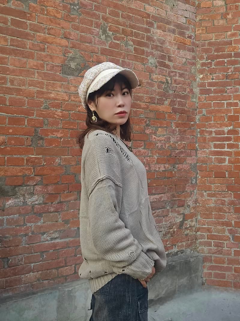 【HiGh MaLi】冬季報童帽/小香風麥芽粉金編織#小香風#編織毛料