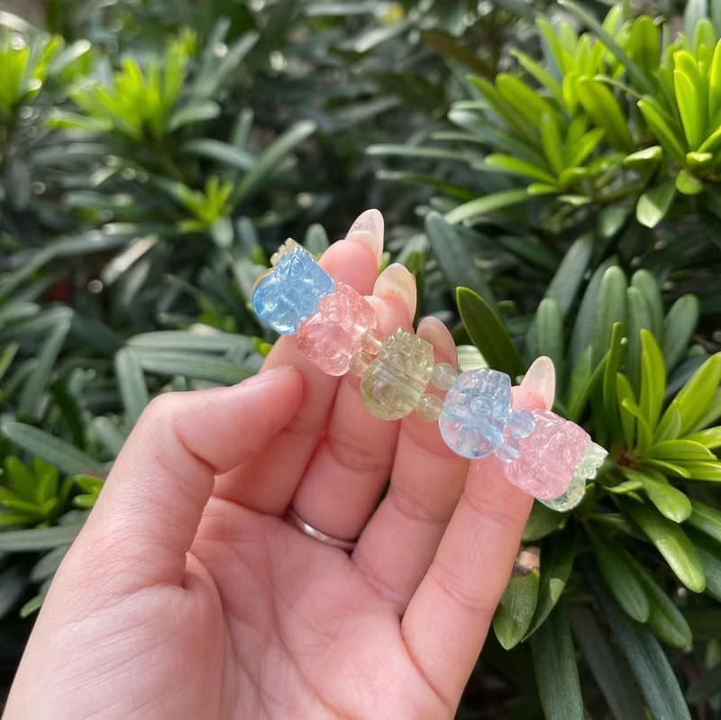 【絕版特惠】巴西 天然彩摩根石貔貅手鏈