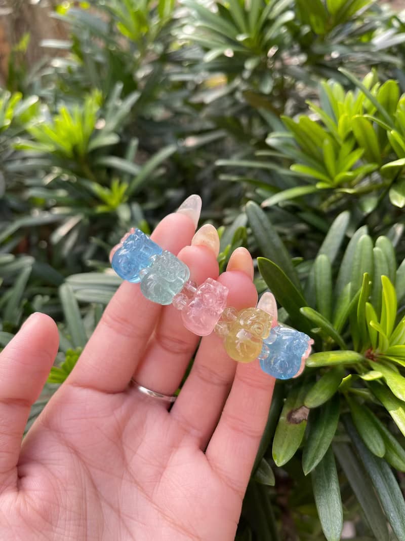 【絕版特惠】巴西 天然彩摩根石貔貅手鏈