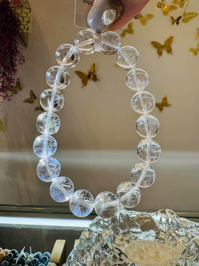 清透料高冰透體天然藍針11mm34.55g吸收自身濁氣增加個人氣場