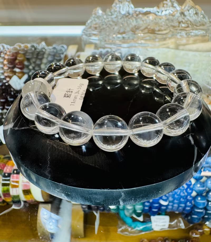 清透料高冰透體天然藍針11mm34.55g吸收自身濁氣增加個人氣場