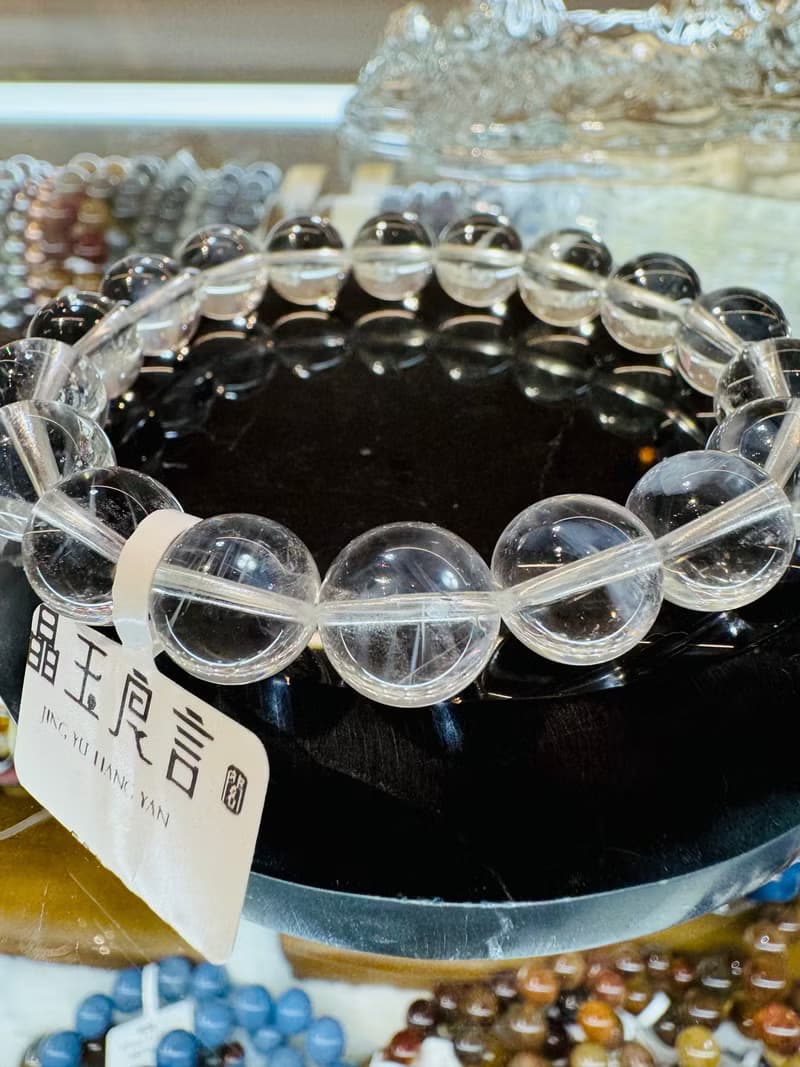 清透料高冰透體天然藍針11mm34.55g吸收自身濁氣增加個人氣場