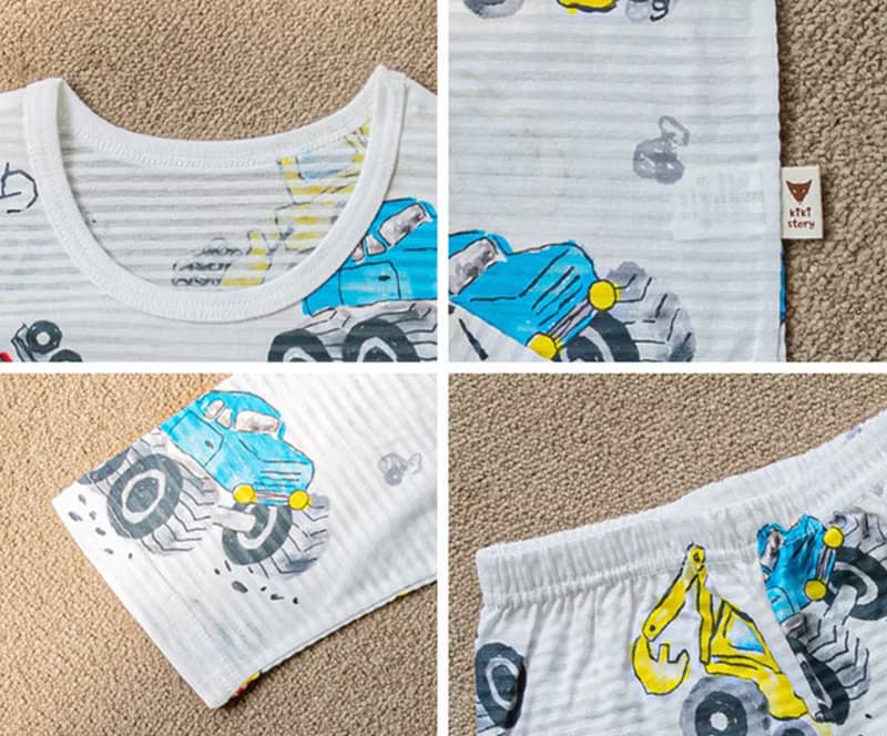 噗噗的卡車司機-輕透空氣衣七分袖韓國童裝-K23307