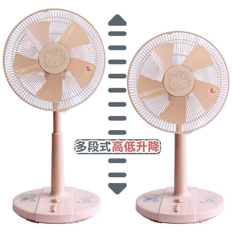 【HELLO KITTY】電風扇-12吋立扇 KT-828(台灣製造 色澤獨特 安檢