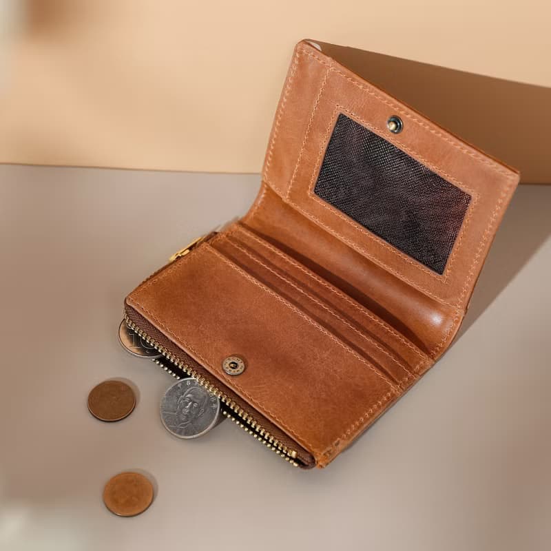 【24hr快速出貨】原序扣式輕薄卡夾零錢包-2183_兩色