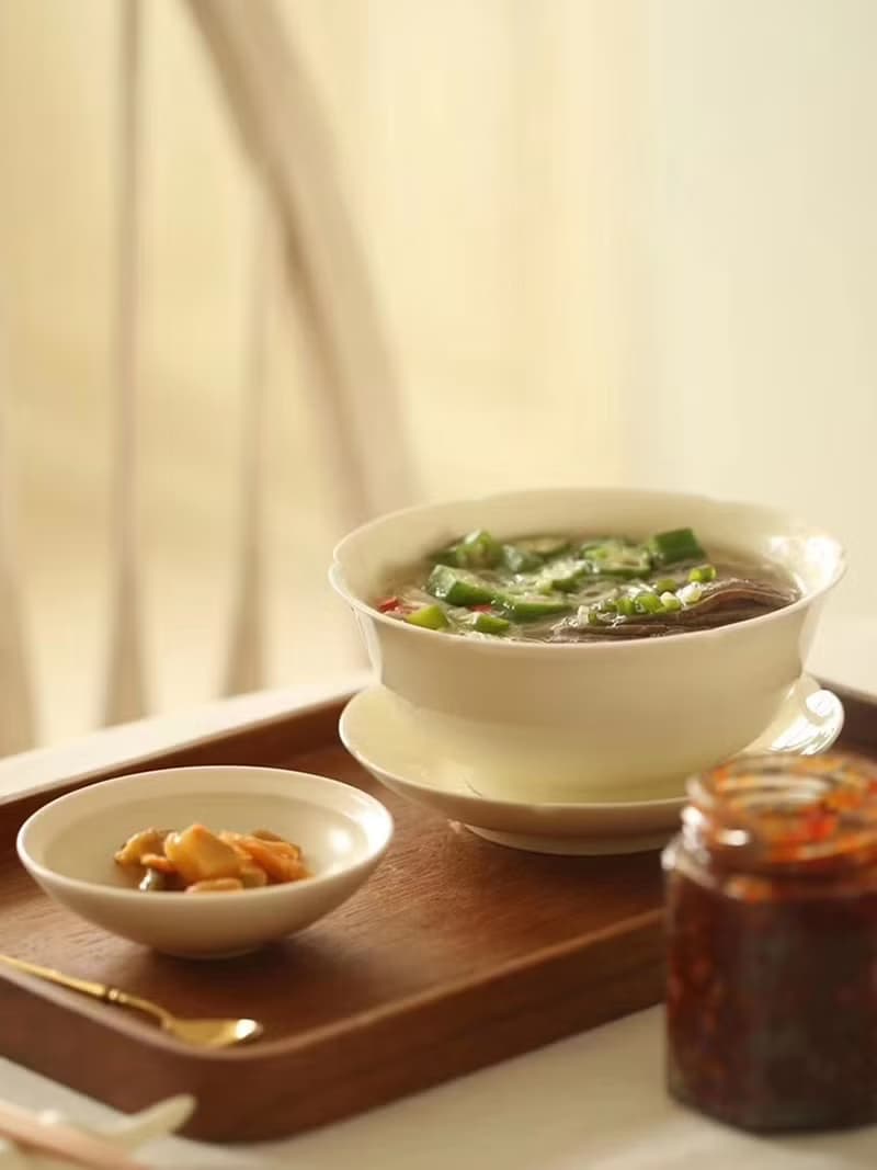 葵口飯碗 米白釉餐具 中式宋風 景德鎮白瓷