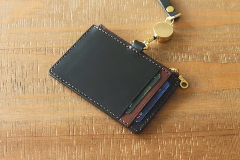植鞣革撞色卡夾零錢包 | 橫式 現貨