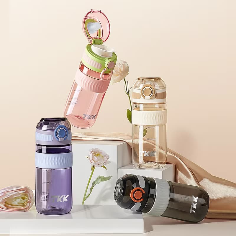 【TKK】美國進口Tritan克洛伊系列 手提式運動水壺550ML-珍珠白