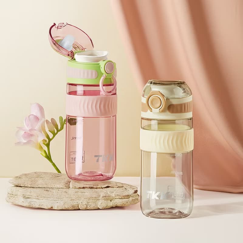 【TKK】美國進口Tritan克洛伊系列 手提式運動水壺550ML-珍珠白
