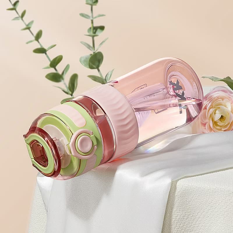 【TKK】美國進口Tritan克洛伊系列 手提式運動水壺550ML-珍珠白
