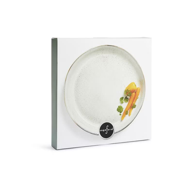 炻釉彩手工製大餐盤/裝飾盤 33cm 淺灰