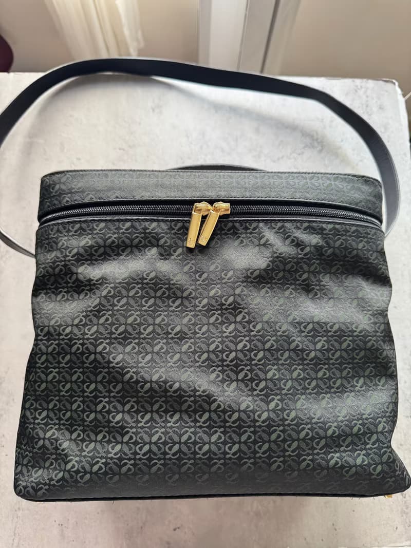 中古名牌 Loewe 羅意威 老花圖案 化妝盒手袋 化妝師工作包 手提