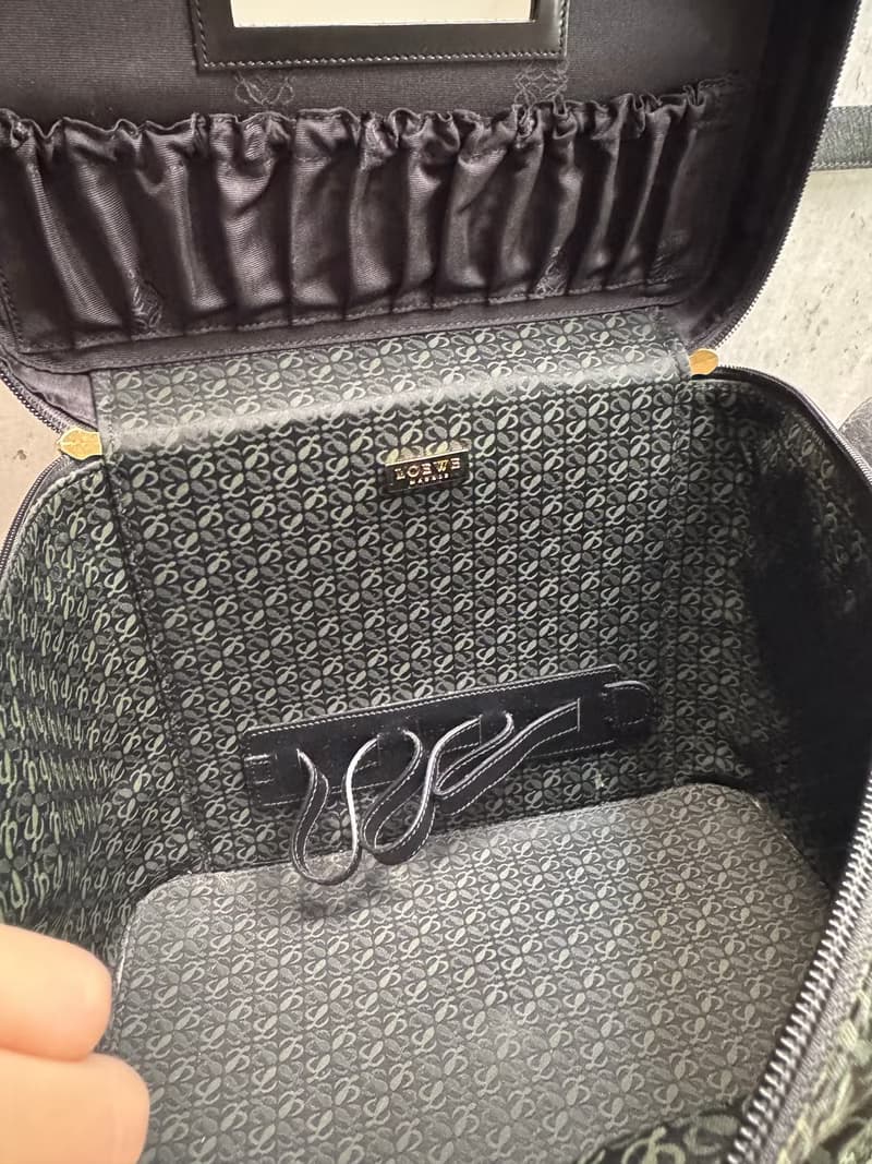 中古名牌 Loewe 羅意威 老花圖案 化妝盒手袋 化妝師工作包 手提