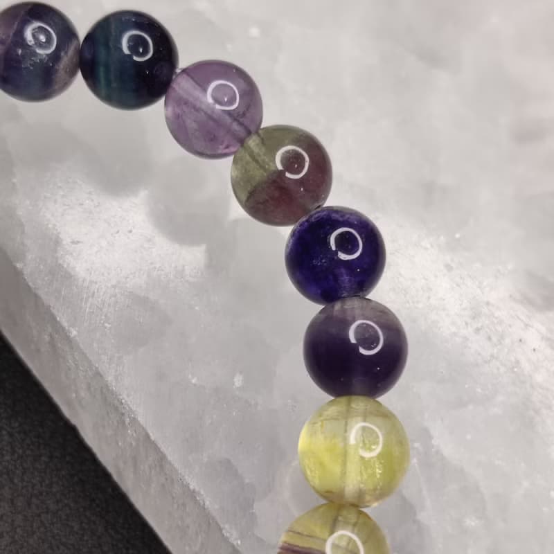 彩虹千層螢石 8mm 手串 手鍊 天然水晶 水晶