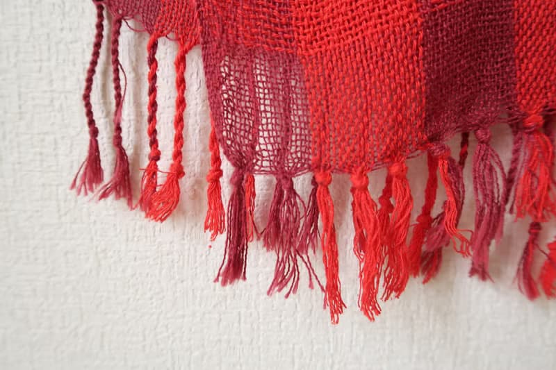 手織りストール　コットンシルク　情熱 　タペストリー　ギフト　Shawl (M) 16　入學   畢業　母親節　禮物　生日禮物