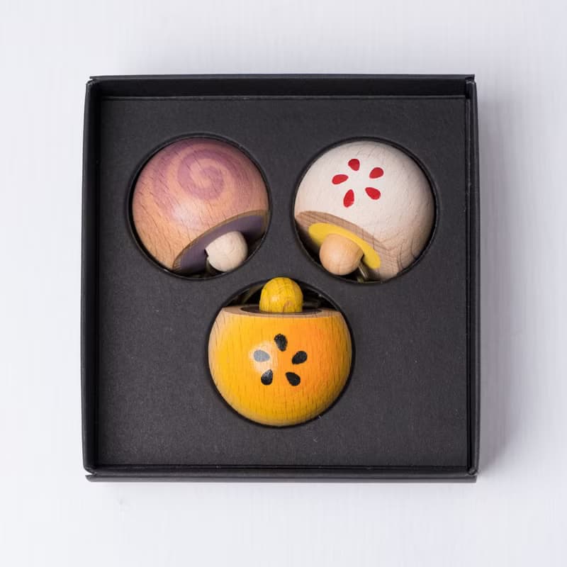 100%台灣原創【中秋禮盒】muCake【原木月餅鑰匙圈】三合一小禮盒