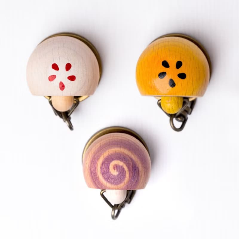 100%台灣原創【中秋禮盒】muCake【原木月餅鑰匙圈】三合一小禮盒