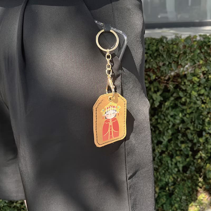 【與麥子們攜手合作】保庇平安符 真皮保護套
