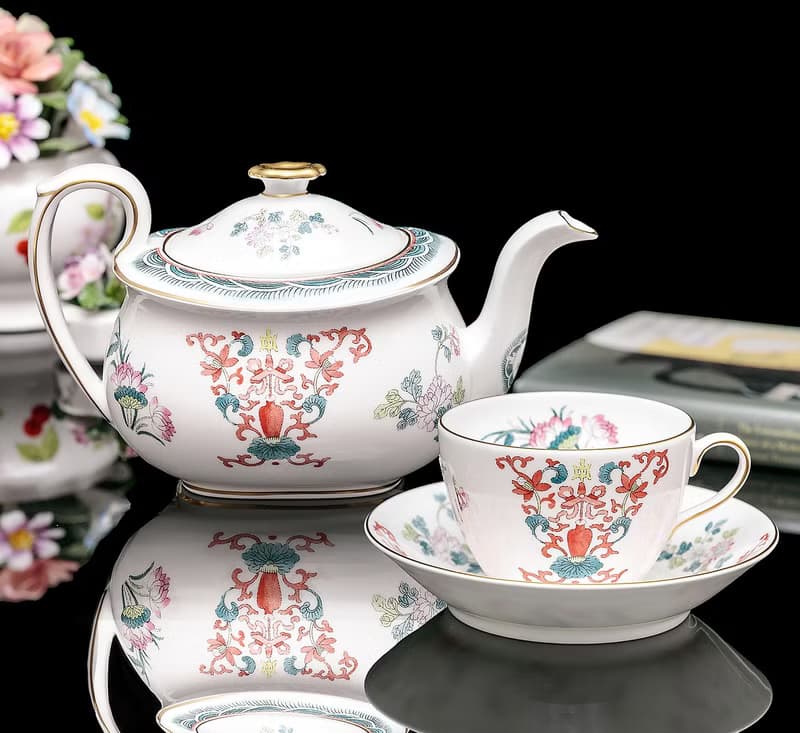 英國製wedgwood 250週年紀念骨瓷咖啡具套裝 個人下午茶具組