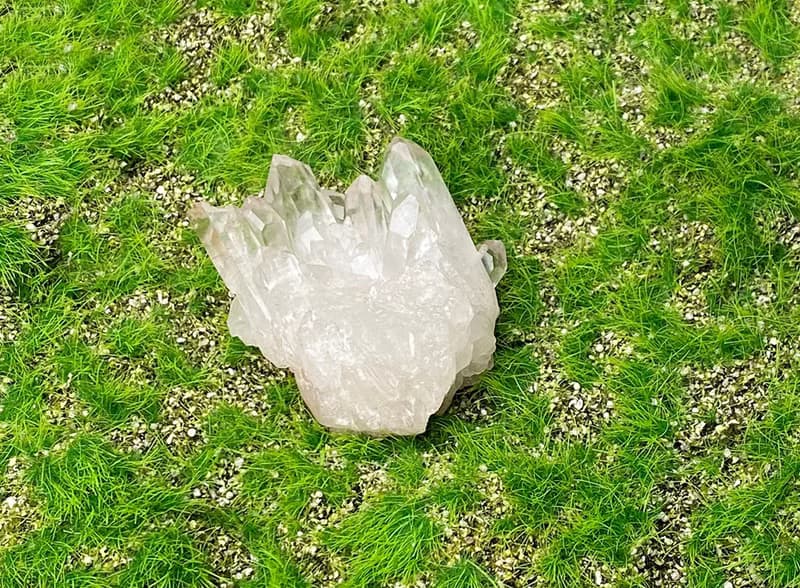 天然原礦能量冰透白水晶簇 白水晶 消磁淨化 療癒  開運 擺件