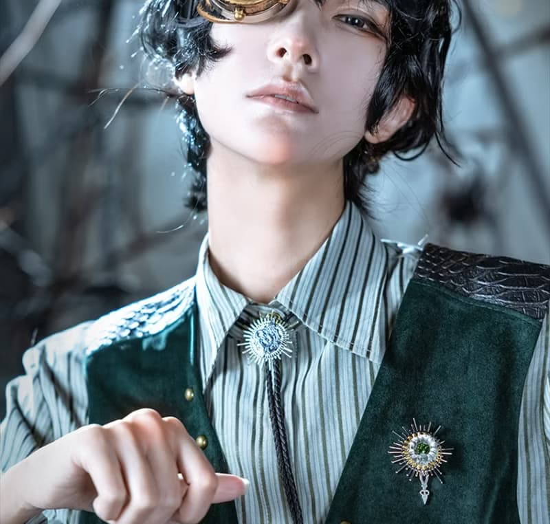 合作限定 詭秘之主×蒸汽大陸 阿蒙系列墨綠拖尾兩穿中性背心
