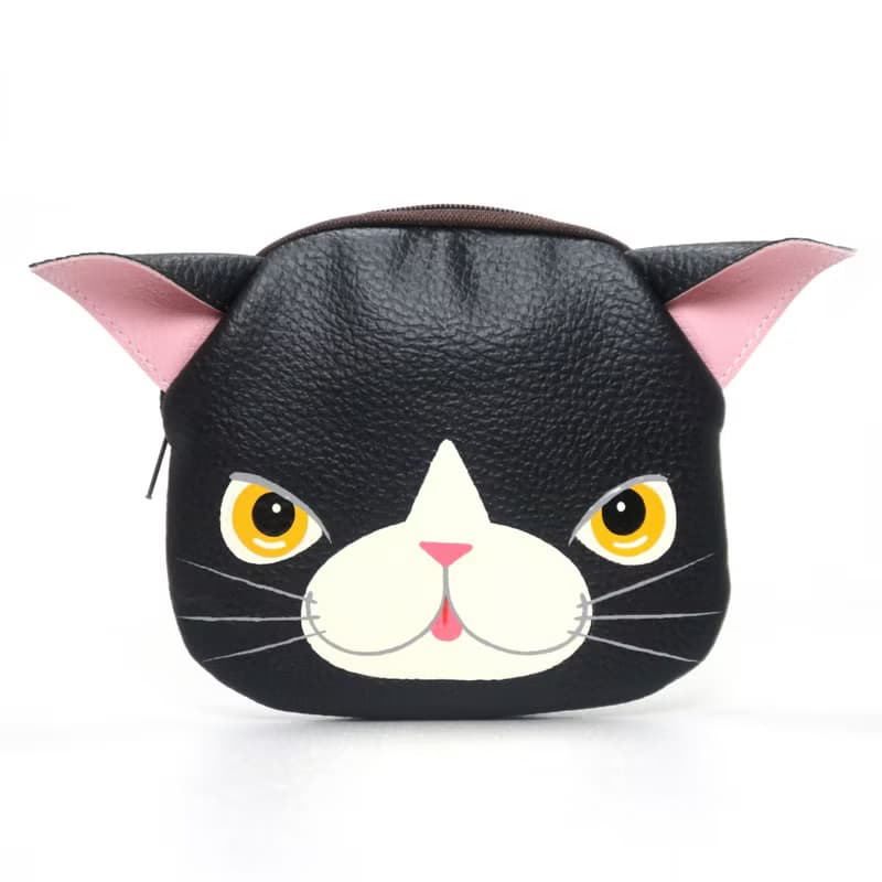 【雙11折扣】Black cat coin purse ,small wallet bag with zip.various card pockets.